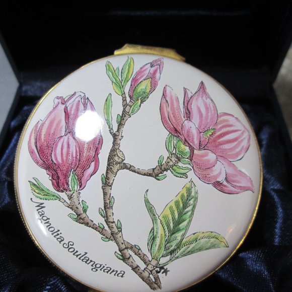 Crummles Enamel Box MAGNOLIA Soulangiana Blossom - Picture 11 of 15